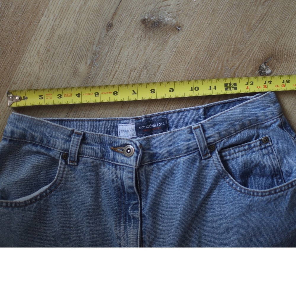 Liz Claiborne Lizwear Jeans Womens 14 Regular Light Wash High Waist Mom Tapered - Picture 5 of 11